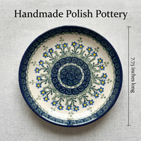 Polish Pottery Dimensions Blue Posy Dessert Plate