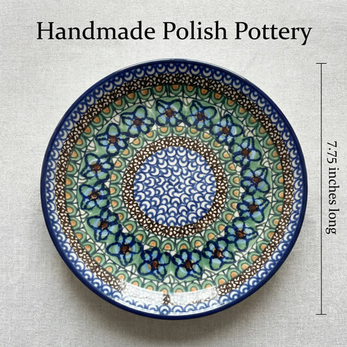 Polish Pottery Dimensions Mardi Gras Dessert Plate