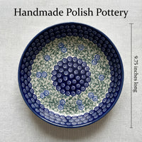 Seaside Swirl Pie Plate Polish Pottery