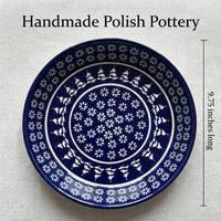 Winter Nights Pie Plate Polish Pottery