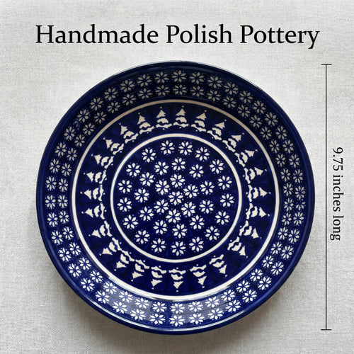 Winter Nights Pie Plate Polish Pottery