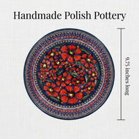 Jungle Flower Pie Plate Polish Pottery
