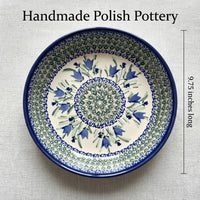 Blue Tulip Pie Plate Polish Pottery