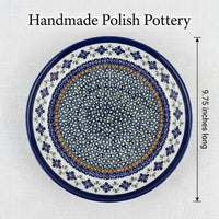 Mosaic Flower Pie Plate Polish Pottery