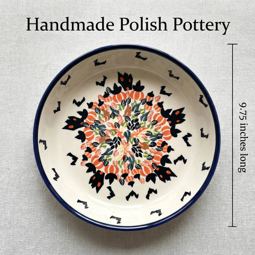 Haunted House Pie Plate Polish Pottery