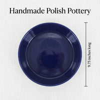 Cobalt Pie Plate Polish Pottery