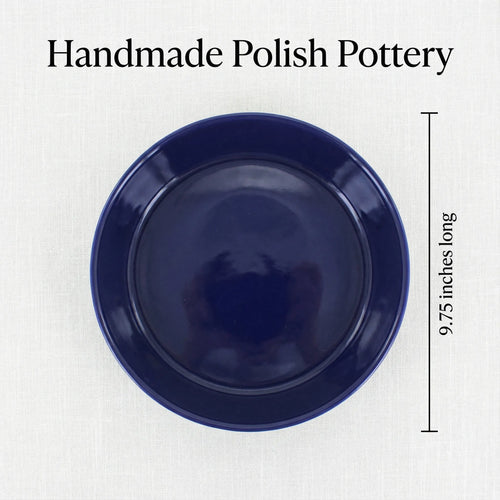 Cobalt Pie Plate Polish Pottery