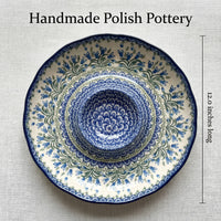 Tulip Bouquet Chip & Dip Plate Polish Pottery