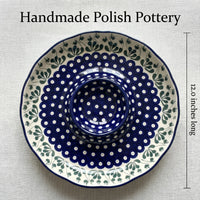 Alyce Chip & Dip Plate Polish Pottery