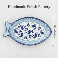 Summer Fun Large Fish Platter Polish Pottery