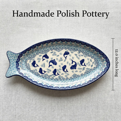 Summer Fun Medium Fish Platter Polish Pottery