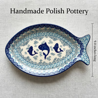 Summer Fun Small Fish Platter Polish Pottery