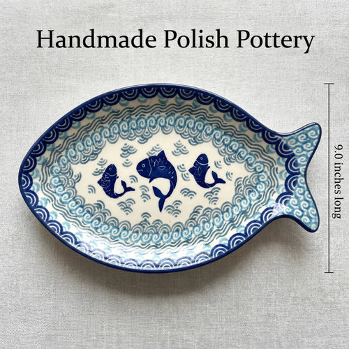 Summer Fun Small Fish Platter Polish Pottery