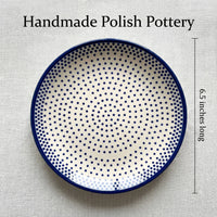 Small Dots Berry Bowl With Plate Polish Pottery
