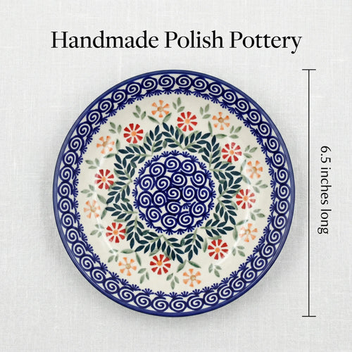Garden Bouquet Berry Bowl With Plate Polish Pottery