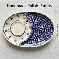 Polish Pottery Dimensions Blue Daisy Breakfast Plate