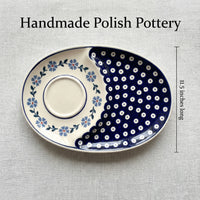 Polish Pottery Dimensions Blue Violet Breakfast Plate