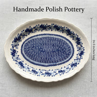 Elizabeth Large Oval Serving Platter Polish Pottery