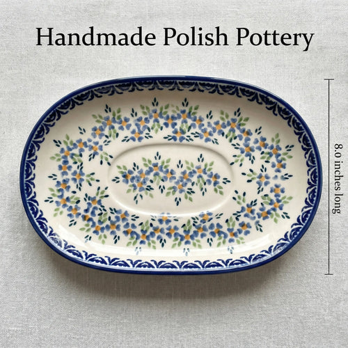 Summer Vine Gravy Boat & Plate Polish Pottery