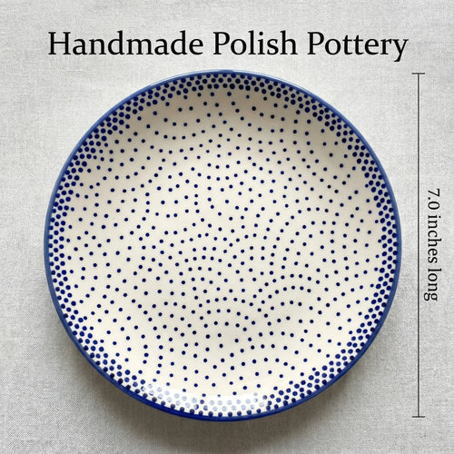 Polish Pottery Dimensions Small Dots Dessert Plate
