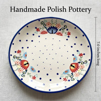 Polish Pottery Dimensions Desert Flower Dessert Plate