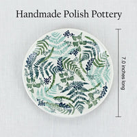 Polish Pottery Dimensions Woodland Fern Dessert Plate