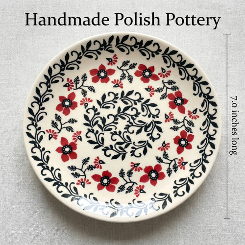 Polish Pottery Dimensions Scarlett Ivy Dessert Plate