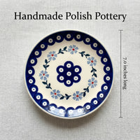 Polish Pottery Dimensions Blue Violet Dessert Plate