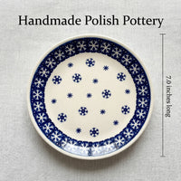 Polish Pottery Dimensions Snow Flurry Dessert Plate