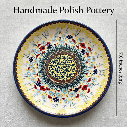 Polish Pottery Dimensions Prairie Garden Dessert Plate
