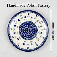 Polish Pottery Dimensions Blue Daisy Dinner Plate