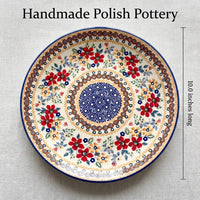 Polish Pottery Dimensions Red Daisy Dinner Plate
