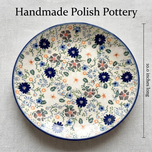 Polish Pottery Dimensions Carnival Dinner Plate