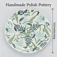 Polish Pottery Dimensions Woodland Fern Dinner Plate