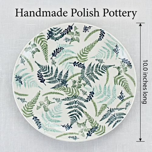 Polish Pottery Dimensions Woodland Fern Dinner Plate