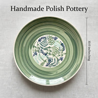 Polish Pottery Dimensions Floating Fern Dinner Plate