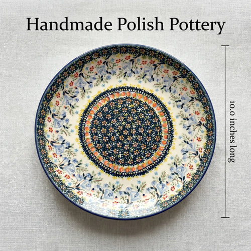 Polish Pottery Dimensions Periwinkle Dinner Plate
