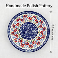 Polish Pottery Dimensions Red Poppy Dinner Plate