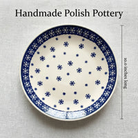 Polish Pottery Dimensions Snow Flurry Dinner Plate