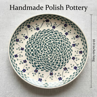 Polish Pottery Dimensions Sage Floral Dinner Plate