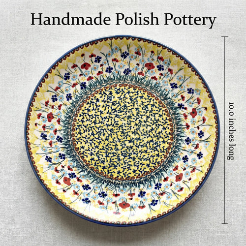 Polish Pottery Dimensions Prairie Garden Dinner Plate