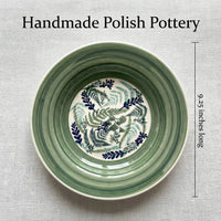 Floating Fern Soup Plate Polish Pottery