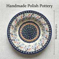 Polish Pottery Dimensions Periwinkle Soup Plate