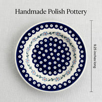 Polish Pottery Dimensions Blue Violet Soup Plate