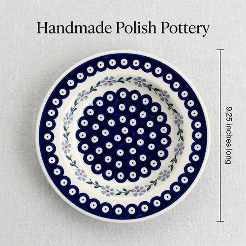 Polish Pottery Dimensions Blue Violet Soup Plate