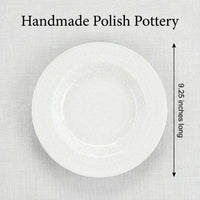 Polish Pottery Dimensions White Lace Soup Plate