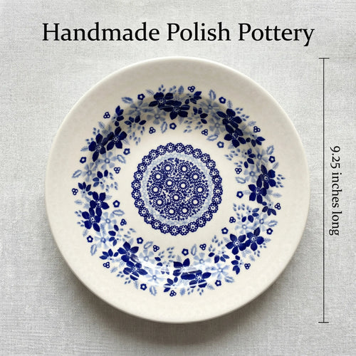 Polish Pottery Dimensions Elizabeth Soup Plate