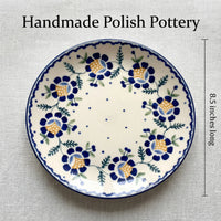 Sunflower Lunch Plate Polish Pottery