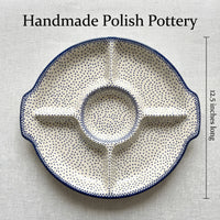 Small Dots Chip & Dip Plate Polish Pottery