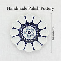 Blue Violet Egg Plate Polish Pottery
